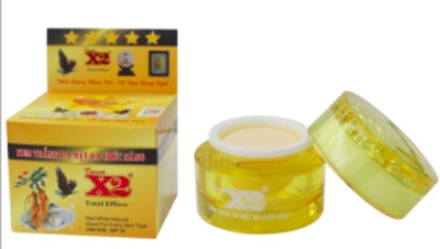 Đình chỉ lưu hành, thu hồi sản phẩm Kem trắng da mặt –X2